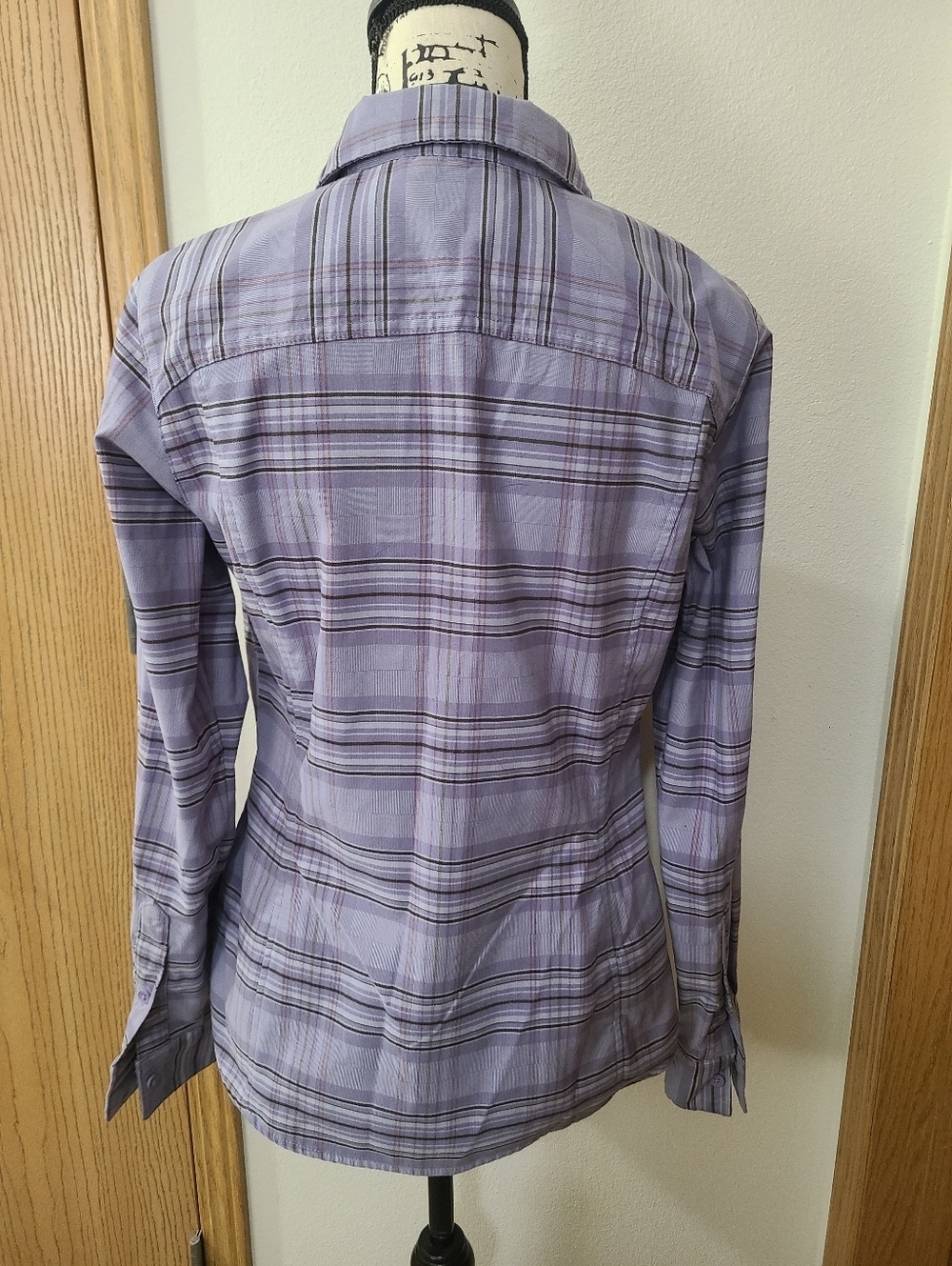 Columbia Lavender Gorpcore Plaid Button Down Pocket Shirt - Picture 2 of 3